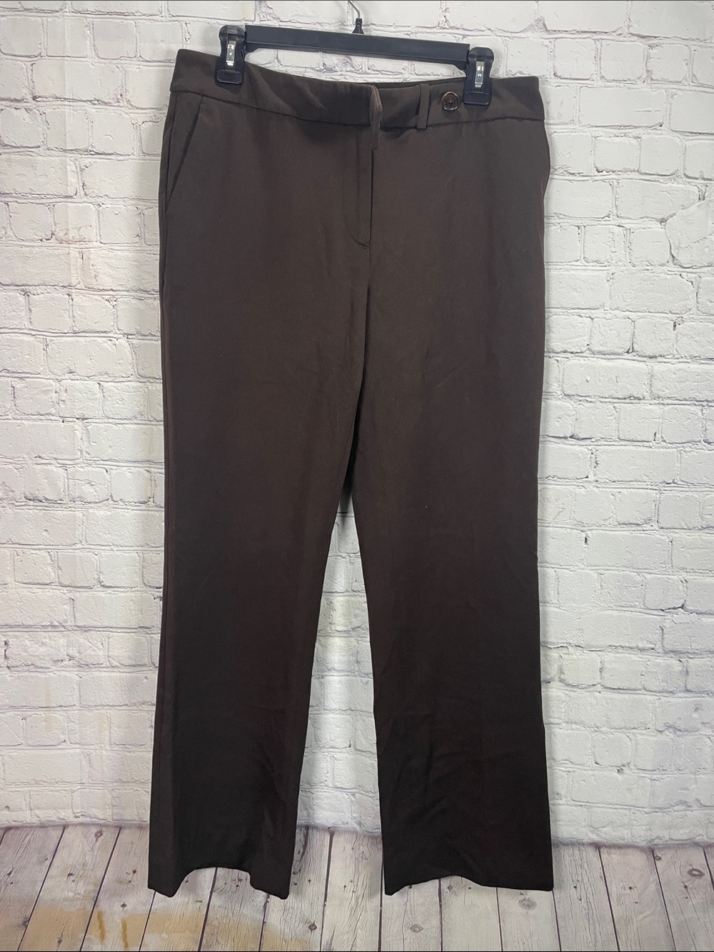 Talbots Chocolate Brown Women's Trousers Business Casual Straight Leg Dress Pant
